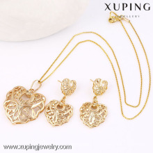 63590-Xuping Sweet Gold Plated Schmuck Spezielle Herzform Schmuck-Set